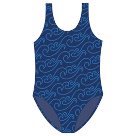 Mädchen Badeanzug Navy/Hellblau